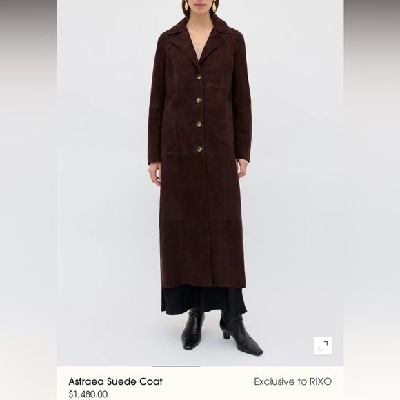 Rixo London Astraea suede coat - Picture 4 of 11